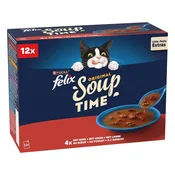 FELIX Soup Original z govedino, piščancem in jagnjetino 12 x 48 g
