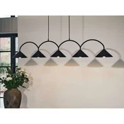 Globen Lighting viseča svetilka CURVE 5, črna, 5-kraka, 165 cm - Dnevna soba/jedilnica - Vintage - Kovina