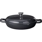 SIAKI Litoželezna ponev s pokrovom, 30 cm, siva