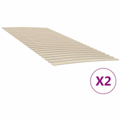 vidaXL Podnice za krevet s 48 letvica 2 kom 90x200 cm