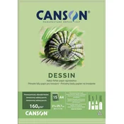 Risalni blok CANSON Dessin A4 160 g - 15 listov