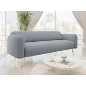 Kavč Comfivo 484 (Uttario Velvet 2972) Siva, 204x71x75cm, Blago, NogeNoge: Kovina