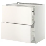 METOD/MAXIMERA Podstav omr 2lč/2nzk/1sre/1vsk prd, bela/Veddinge bela, 80x60 cm