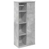 Vidaxl Kopalniška omarica z držalom za zvitke betonsko siv 39x22x90 cm