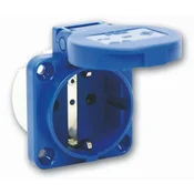 PCE Enofazna vtičnica P-Nova 16A 2P+Z 230V, prirobnica 50x50, schuko