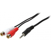 LogiLink cinch / klinker avdio priključni kabel 0.20 m črna (mat)
