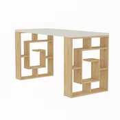 Hanah Home Maze White Oak Radni sto 140x75x60??cm, Beli