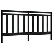 Vidaxl Posteljno vzglavje črno 186x4x100 cm trdna borovina