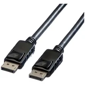 ROLINE Roline DisplayPort priključni kabel DisplayPort vtič 1.00 m črna 11.04.5980 zaščiten DisplayPort kabel, (20421256)