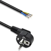 Qoltec napajalni kabel | SCHUKO CEE 7/7 (E/F) kotni vtič | bakrena žica | ogoljen, spajkan | 3x0,75 mm2 | 3 m