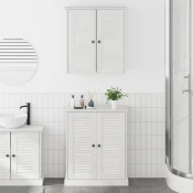 vidaXL Komplet pohištva za kopalnico 2 pcs Rjava 67,5 x 34 x 80 cm