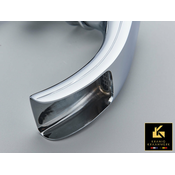Kranig Kraanwerk Stoječa kopalna pipa | Elegantna kopalnica | Herjan | Črna | Chrome | Brušeno nerjaveče jeklo, (21670330)