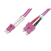 FO patch cord, duplex, LC to SC MM OM4 50/125 µ, 2 m