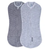 Bebeska vrecica sa patentnim zatvaracem Ingenuity - SwaddleMe, Velboa Pod, 2 komada, Clouds & Stars