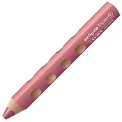 Lyra Groove TripleOne Ergonomic Triangular 3-In-1 Barvni svinčnik Pastel Pink 1 kos