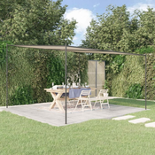 Vidaxl Paviljon bež 4x4 m 180 g/m2 blago in jeklo