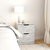Nocni ormaric siva boja betona 40 x 40 x 50 cm od iverice