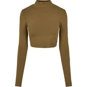 Womens Organic Long Sleeve Turtleneck - Olive