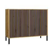 Ormaric Orlsone 108 (Crna + Artisan hrast) Crna, Artisan hrast, 83x104x40cm, Laminirani iveral