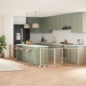 VIDAXL Ograda za pse z vrati zložljiva 10 panelov 800 cm topolovina