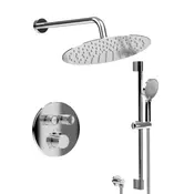 SMART SELECT set za skrito prhanje s termostatsko mešalko, 2 izhoda, nastavljiv nosilec prhe, krom - Chrome - Sapho - SMART SELECT - 72 - Medeninasti - Termostat - Krožni - Tlak - 14