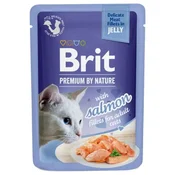Hrana v vrečki BRIT Premium Cat Salmon in Jelly 85 g