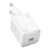 Hoco Mrežni polnilnik za telefon Hoco USB-C QC PD 20 W N40, bel