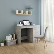 Radni stol siva boja betona 100 x 50 x 76 cm konstruirano drvo