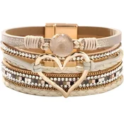 Zapestnica AG - 38810 Heart - Bežova / Zlata / Tip1 KP38810