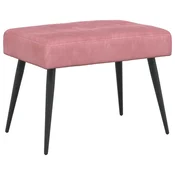 Vidaxl Klop s gumbnim oblazinjenjem Roza 60 x 40 x 45 cm Žamet