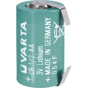 VARTA Posebna litijeva visokonapetostna baterija Varta CR 1/2 AA LF\, U-spajkalni priključek 3 V 970 mAh CR 1/2 AA LF, (20439813)