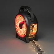 Konstsmide Christmas LED-veriga Compact, jantarno rjava, 800 LED-diod, 17,58 m - črna, rdeča - Plastika