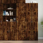 Vidaxl Visoka omara dimljeni hrast 45x42,5x185 cm inženirski les