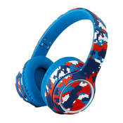 Sencor - Brezžične slušalke z mikrofonom 3,7V/400 mAh modra/rdeča
