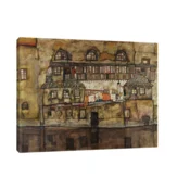 Canvas Slika na platnu House Wall on the River, Egon Schiele, Bez rama, 40 x 30 cm