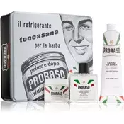 Proraso Klasičen darilni set za britje za občutljivo kožo White
