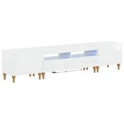 vidaXL 3-delni LED TV omarica Bela visok sijaj Inženirski les