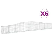 Vidaxl Obokane gabion košare 6 kosi 400x30x40/60 cm pocinkano železo