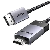 Ugreen Ugreen DP115 DisplayPort na HDMI kabel, 8k 60Hz, 2 m (črn)
