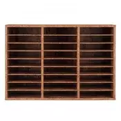 VEVOR Organizator za literaturo 27 predelkov 80x297x55 cm rjav