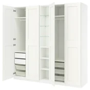 PAX/GRIMO Garderobni sestav, bela bela/bela, 235x60x236 cm