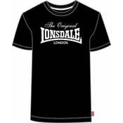 LONSDALE Majica  COLSBROOKE   črna / bela