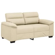 Vidaxl Dvosed kremne barve 160x81x84 cm blago