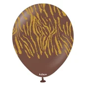 shumee Baloni iz lateksa Safari Tiger čokoladno rjave barve, tiger, rjavi, 30 cm, 25 kosov.