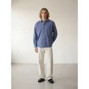 ARMIE Srajca The Carl Blue Check Loose Shirt modra