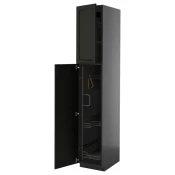METOD Visoki element-ostava, Crnosiva/Lerhyttan crno bajcovano, 40x60x220 cm