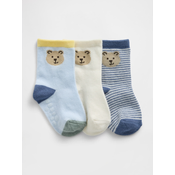 Otroške nogavice GAP Brannan Bear, 3 pari - fantje