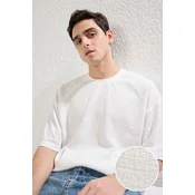Trendyol Muška majica Tmnss25Ts00043, Krem