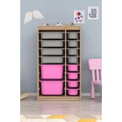 HANAH HOME Višenamenska polica Montana Xs 2D4N8U Sonomo Grey Pink