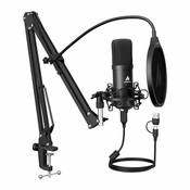 Maono A04E microphone with tripod (black)